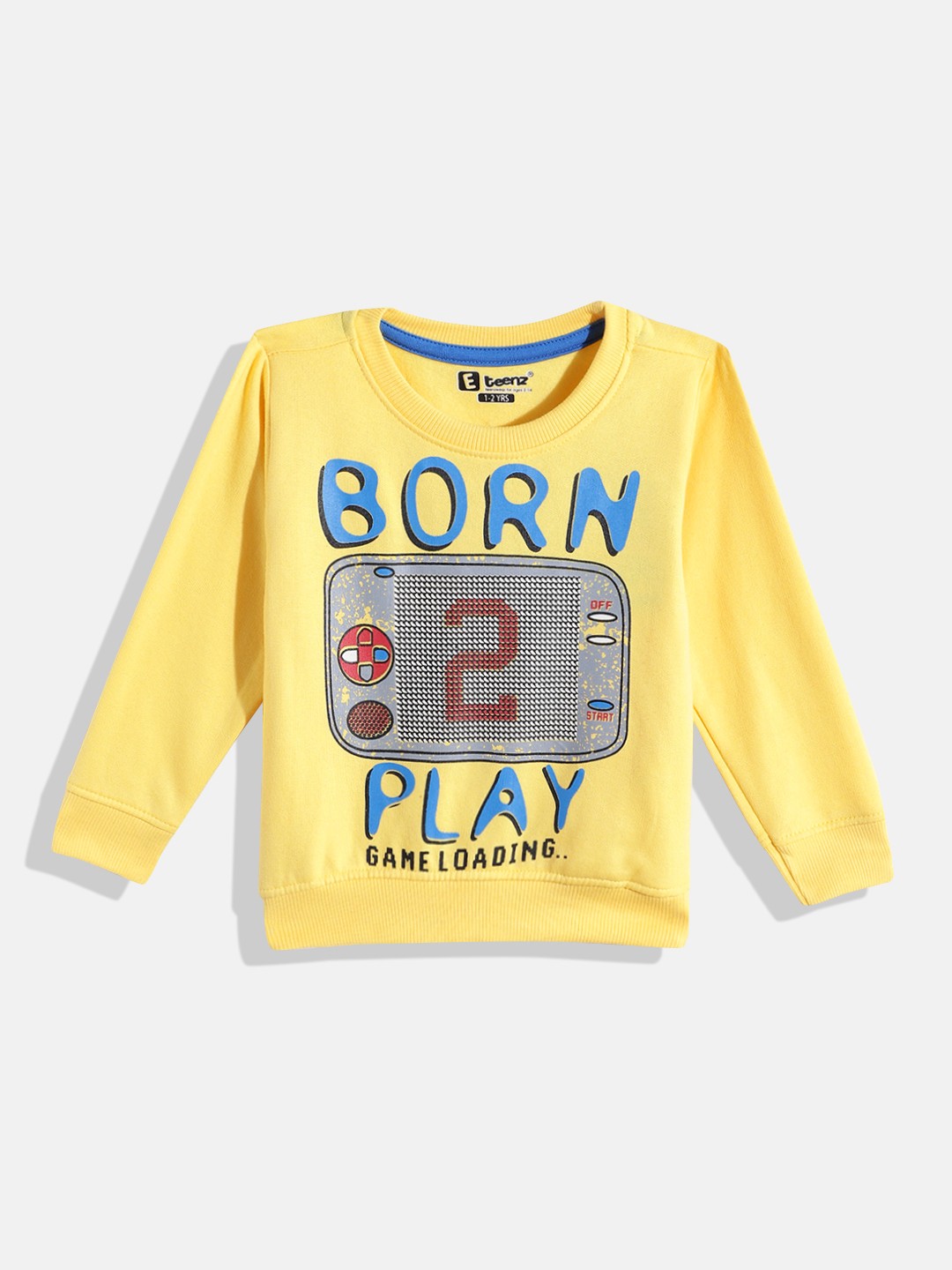 

Eteenz Boys Premium Cotton Typography Printed Sweatshirt, Yellow