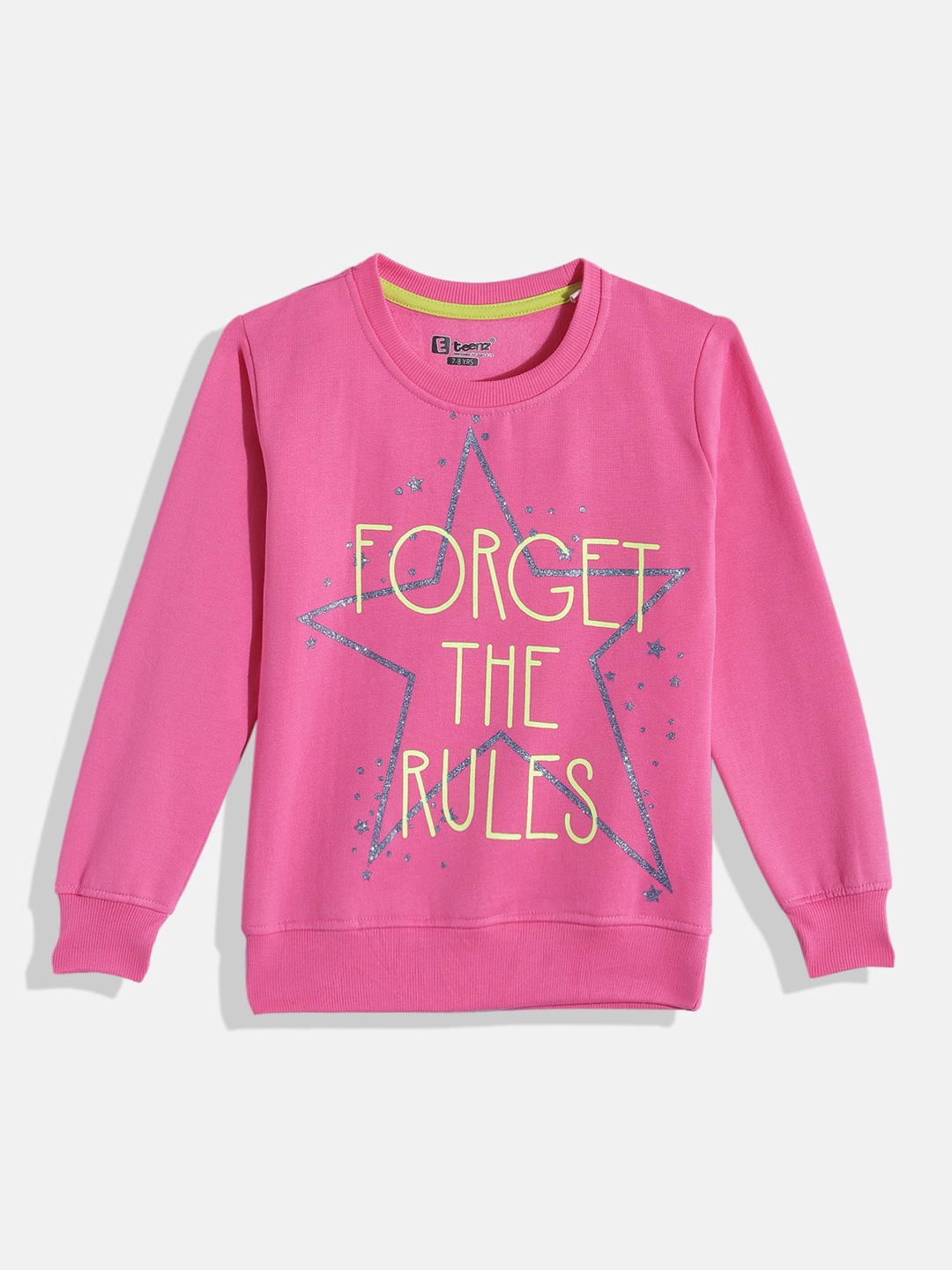 

Eteenz Girls Printed Premium Cotton Sweatshirt, Pink