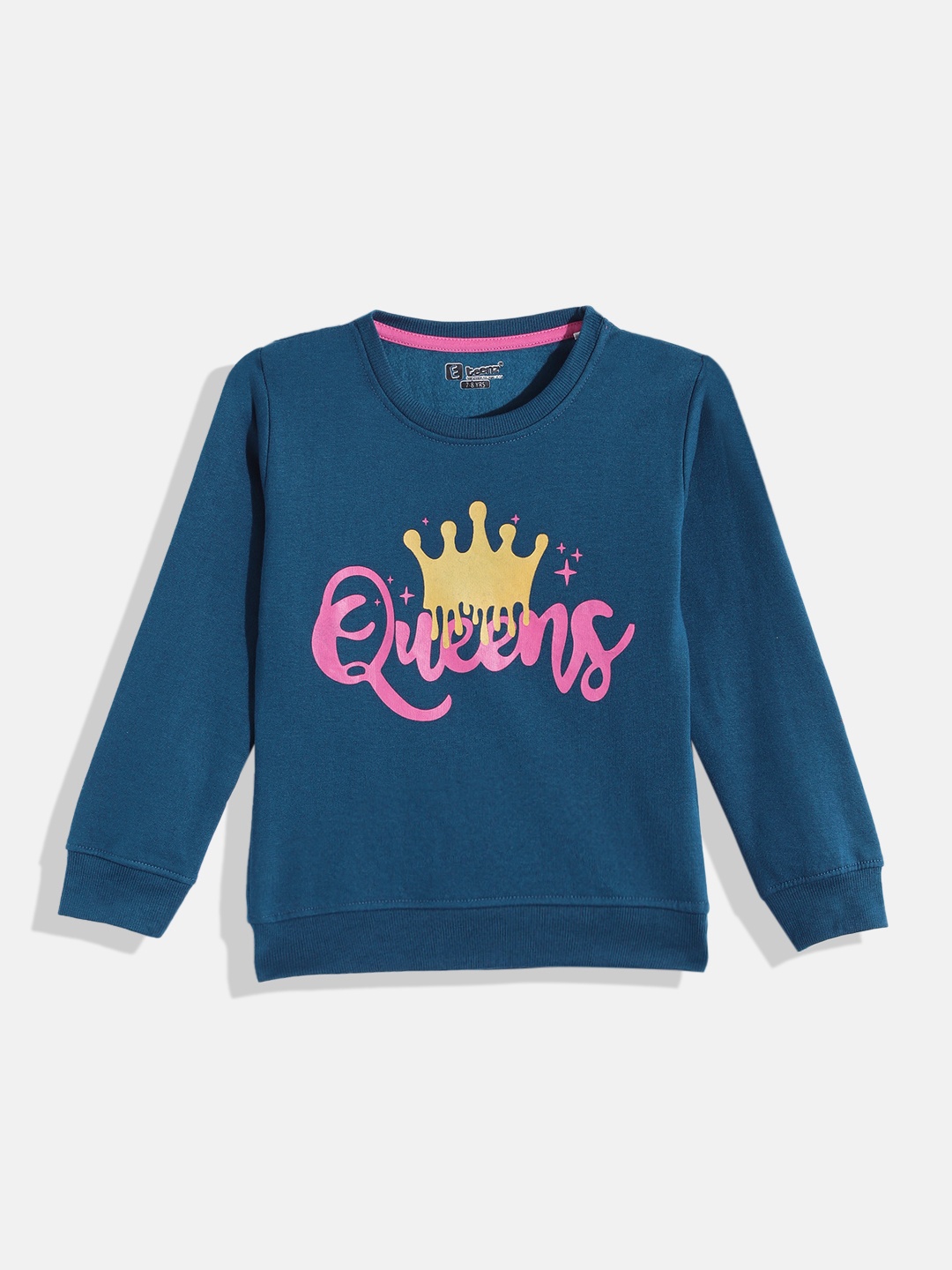 

Eteenz Girls Printed Premium Cotton Sweatshirt, Teal