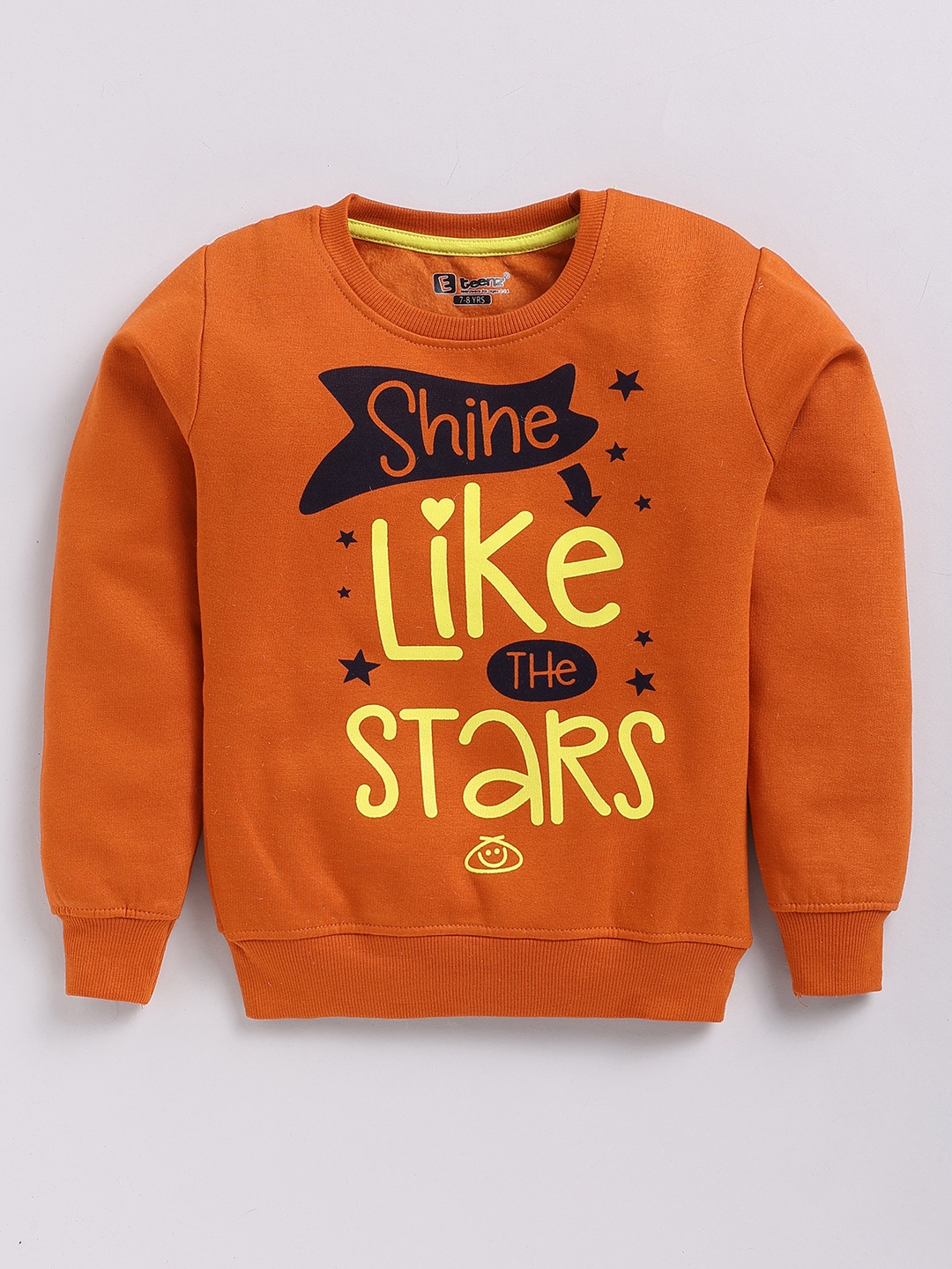

Eteenz Girls Printed Premium Cotton Sweatshirt, Rust