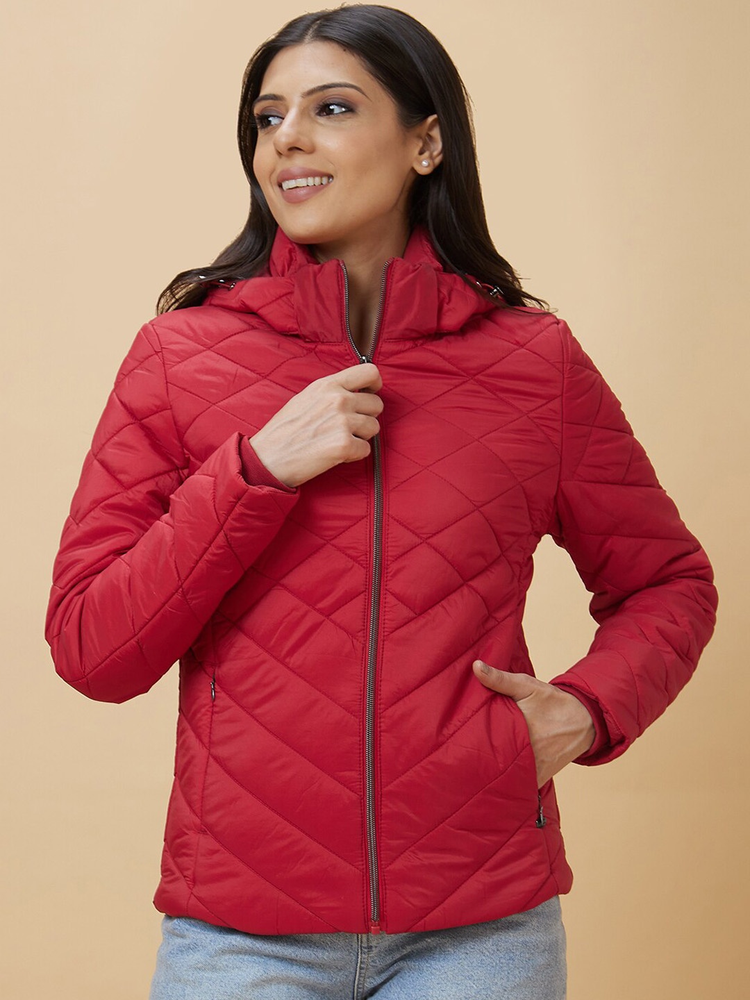 

Globus Red Hooded Puffer Jacket