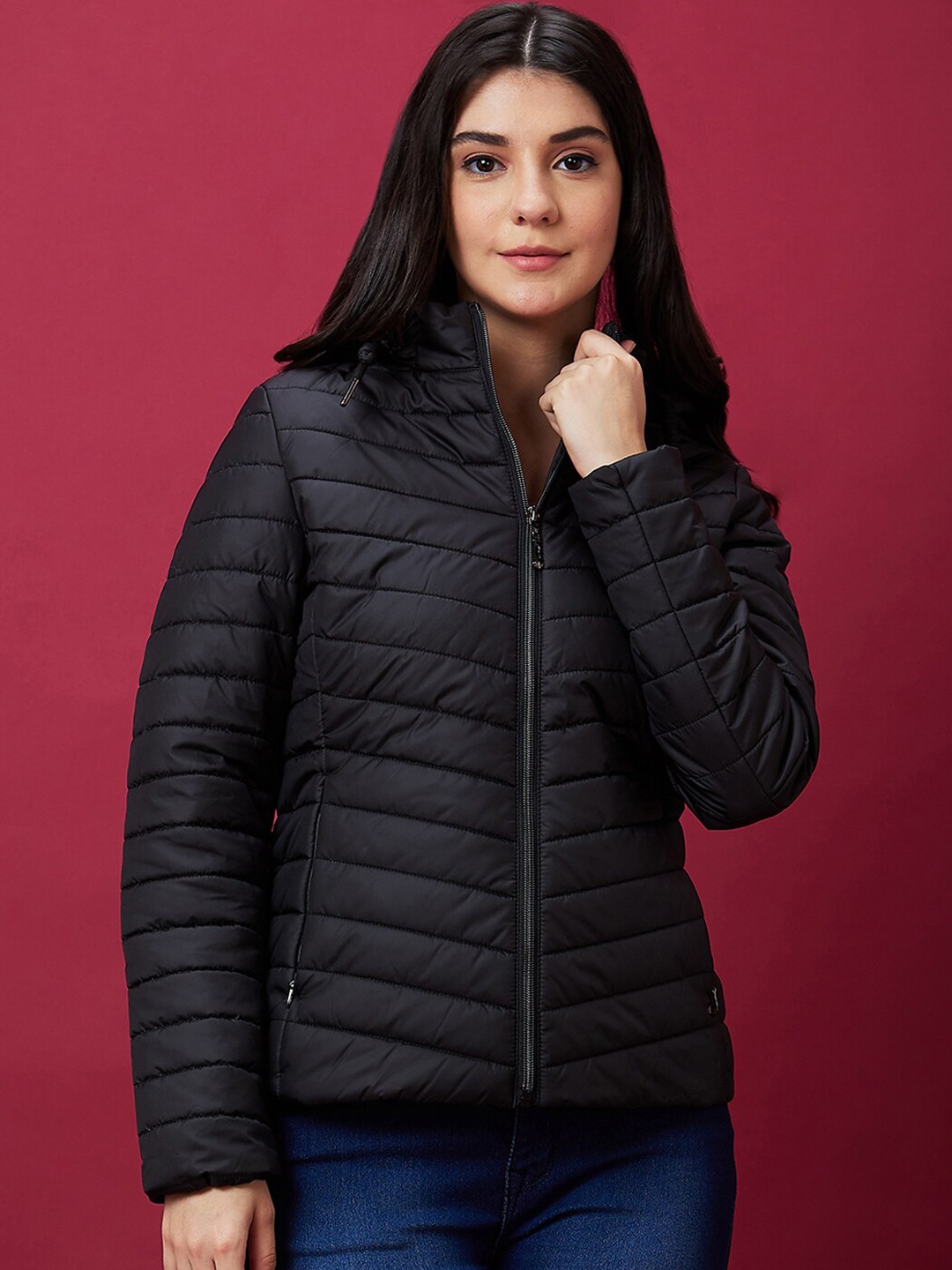 

Globus Hooded Padded Jacket, Black