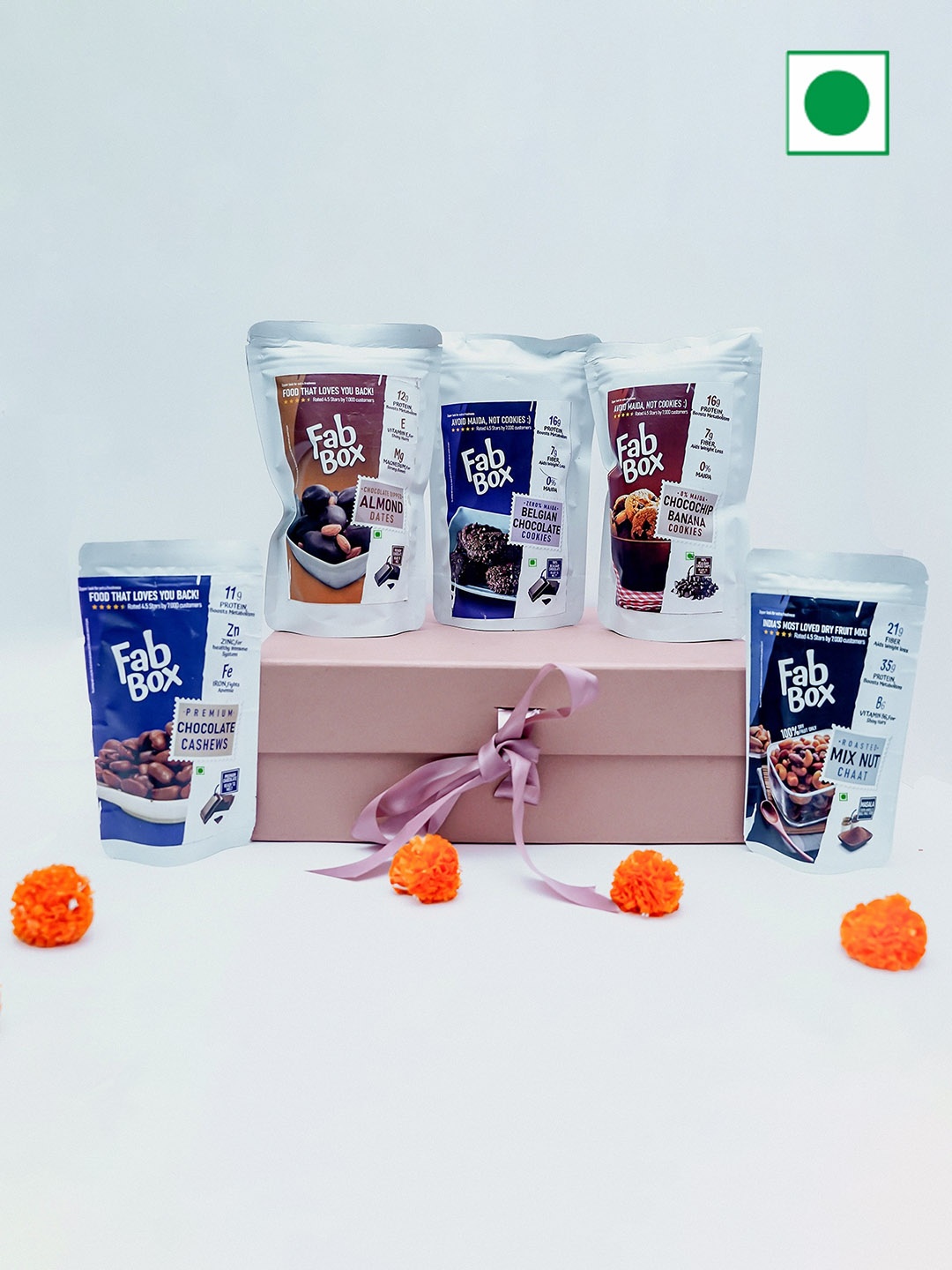 

FabBox Chocolatey Delights Diwali Gift Box, Orange