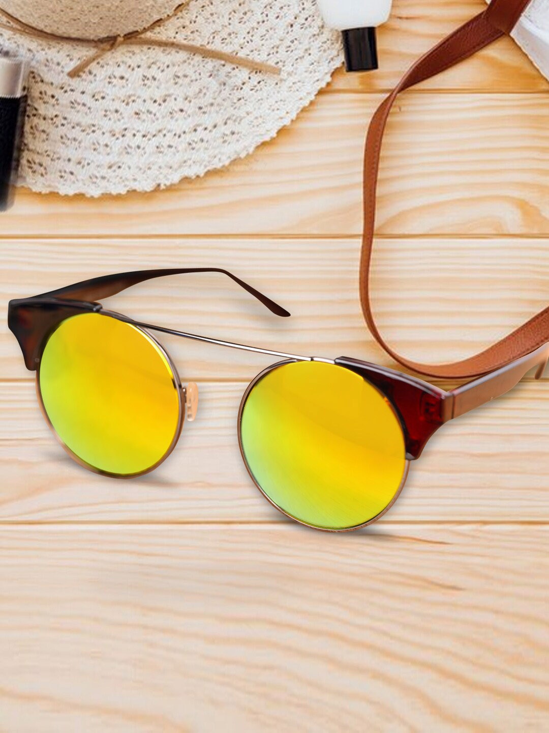 

Mast & Harbour Women Orange Aviator Sunglasses with UV Protected Lens-M&HSGW-1955211
