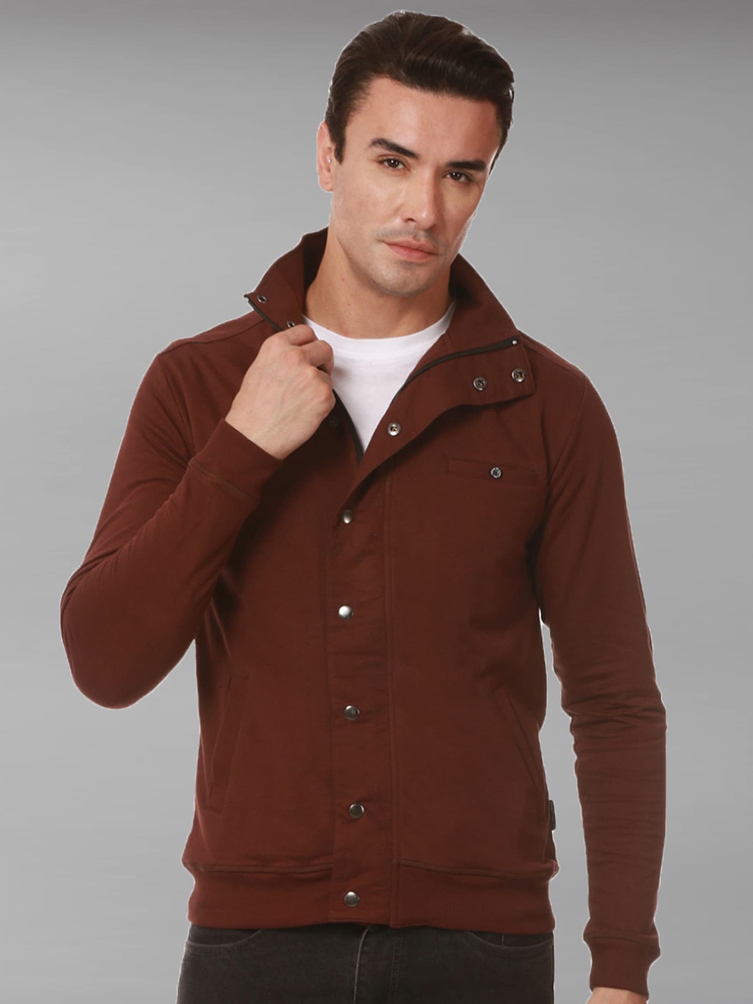 

Dream of Glory Inc Windcheater Pure Cotton Sporty Jacket, Brown