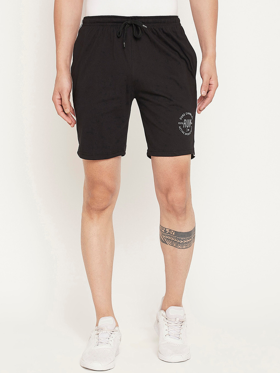 

Duke Men Cotton Sports Shorts, Black