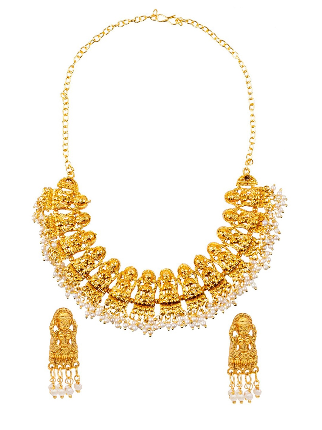 

Shining Jewel - By Shivansh Gold-Plated CZ-Studded Jewellery Set