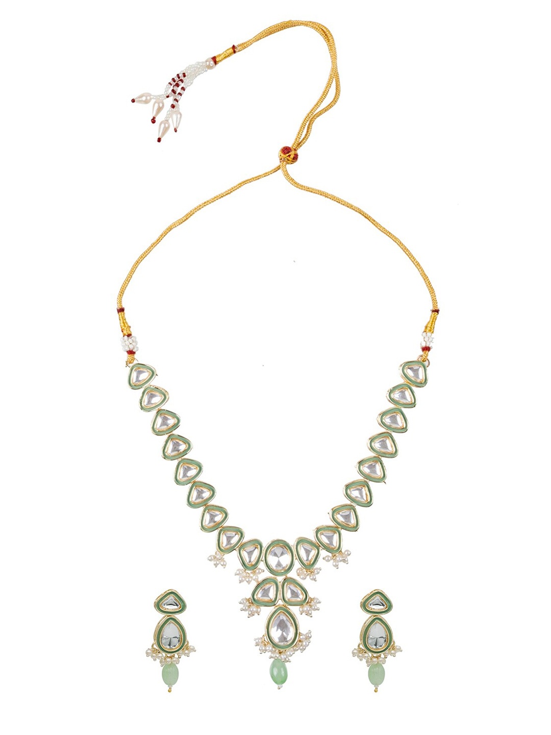 

Shining Jewel - By Shivansh Gold-Plated CZ-Studded Jewellery Set