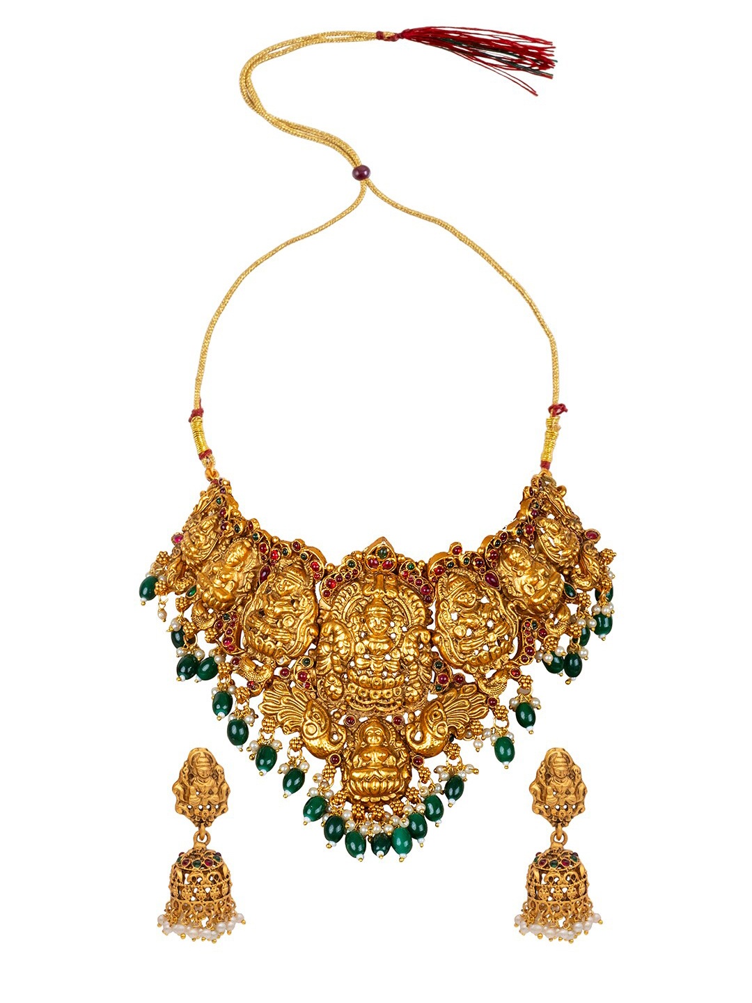 

Shining Jewel - By Shivansh Gold-Plated CZ-Studded Jewellery Set