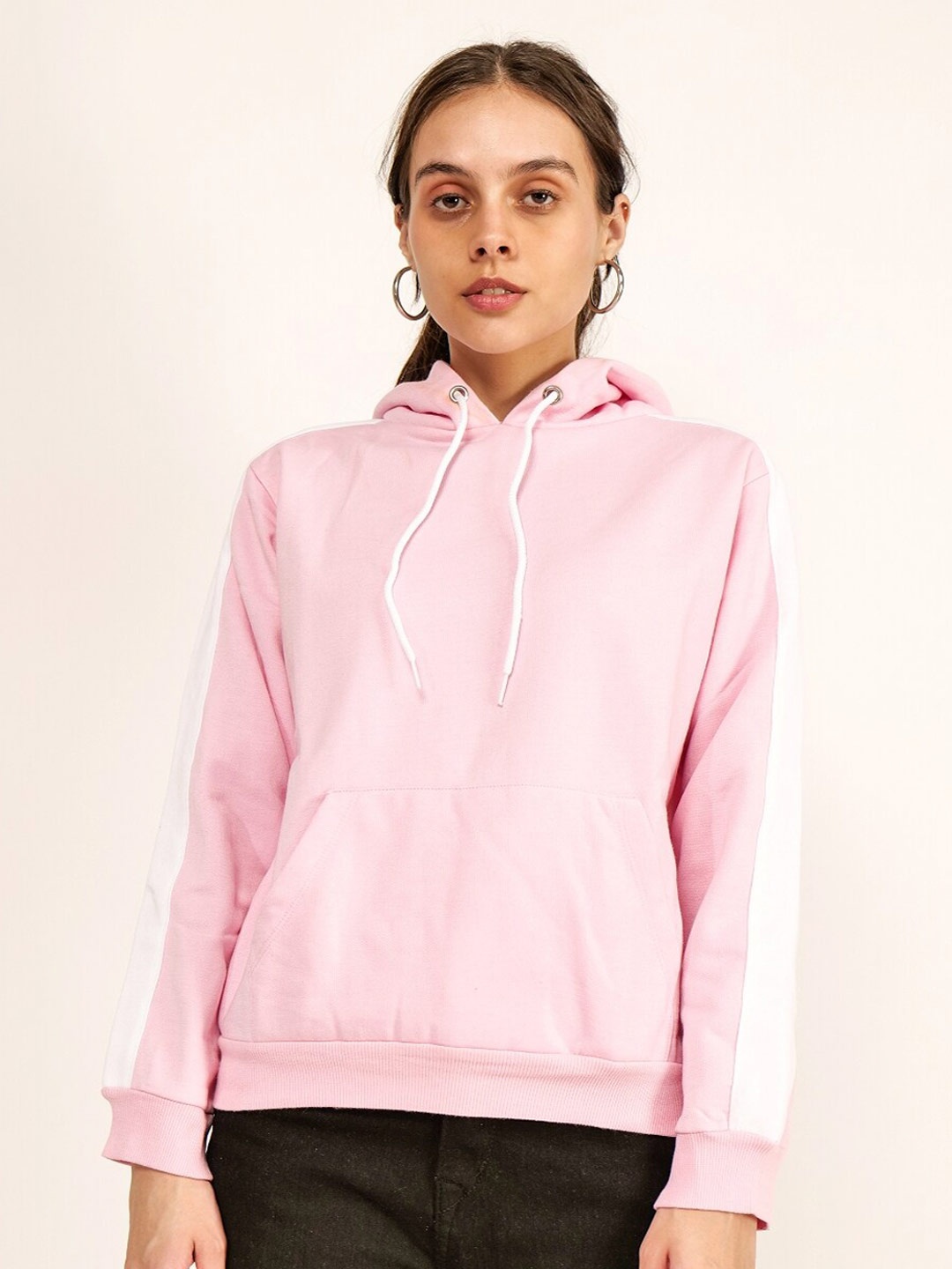 

Mast & Harbour Hooded Cotton Pullover, Pink
