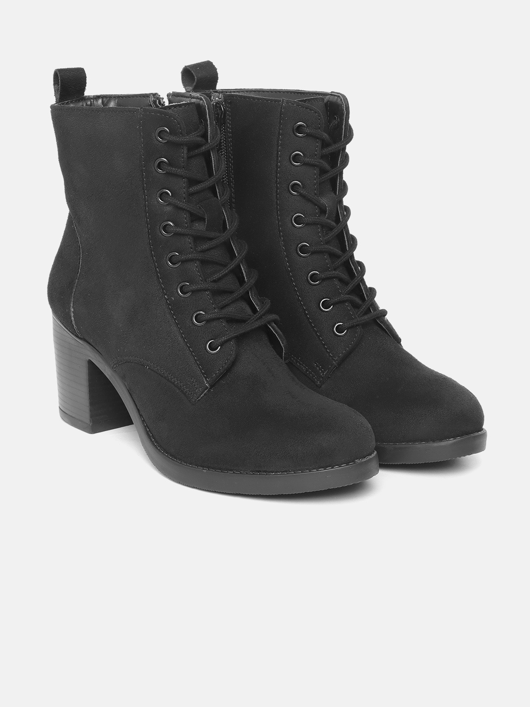 

Carlton London Women Mid-Top Heeled Boots, Black