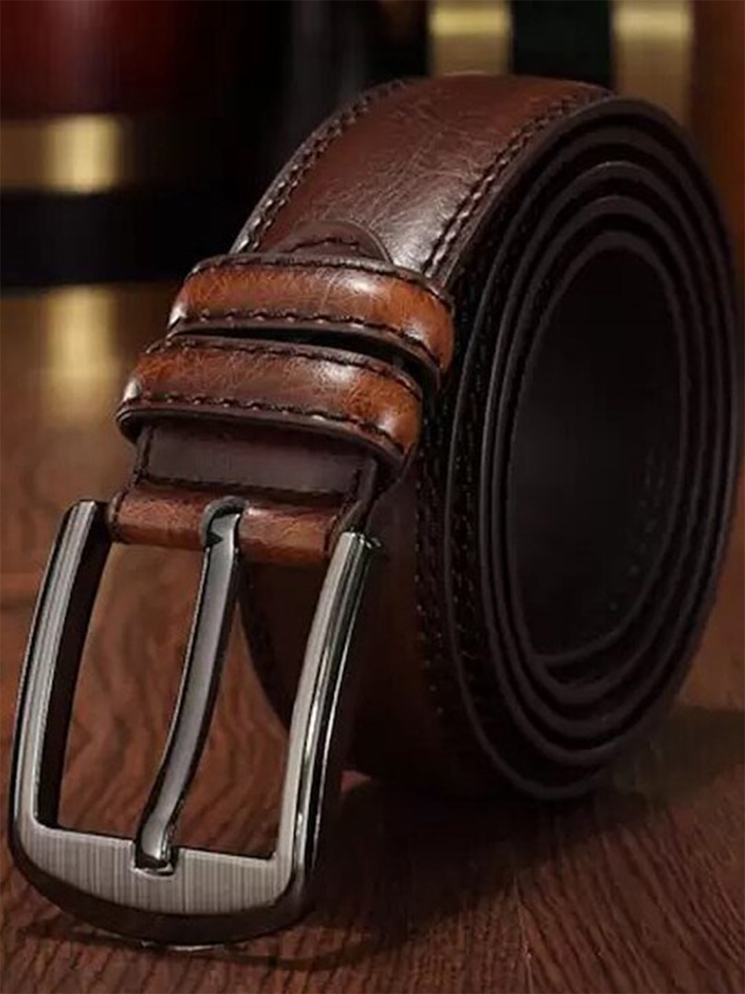 

Roadster Men Brown Textured Formal Belt