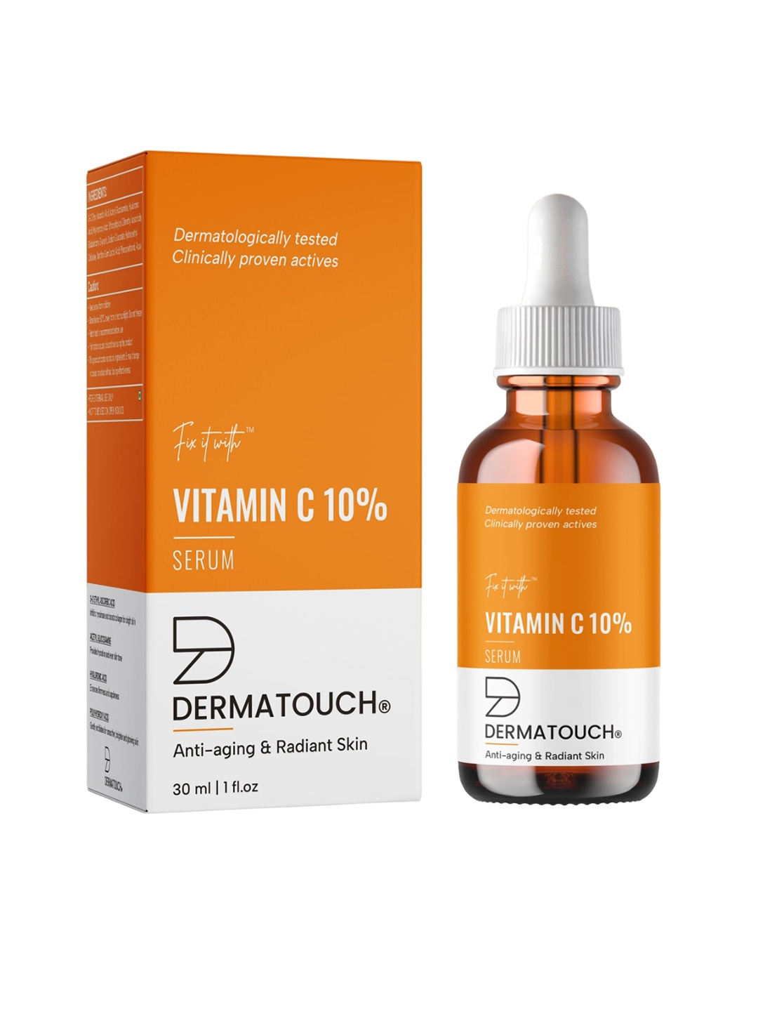 

Dermatouch Vitamin C 10% Serum For Anti-aging and Radiant Skin - 30 ml, Orange