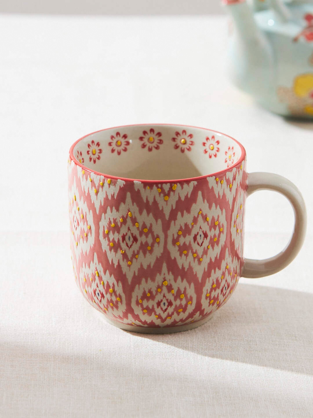 

Chumbak Red & White Printed Ceramic Matte Mug 150 ml