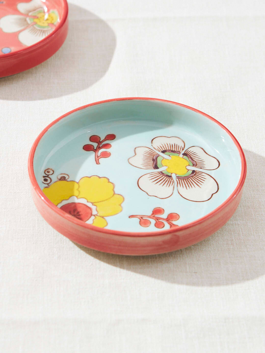

Chumbak Teal Hibiscus Bloom Snack Plate