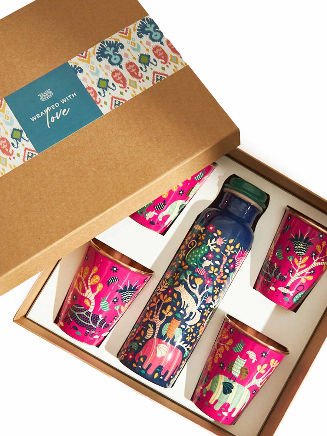 

Chumbak Rose 5-Pieces Sundarbans Copperware Gift Box