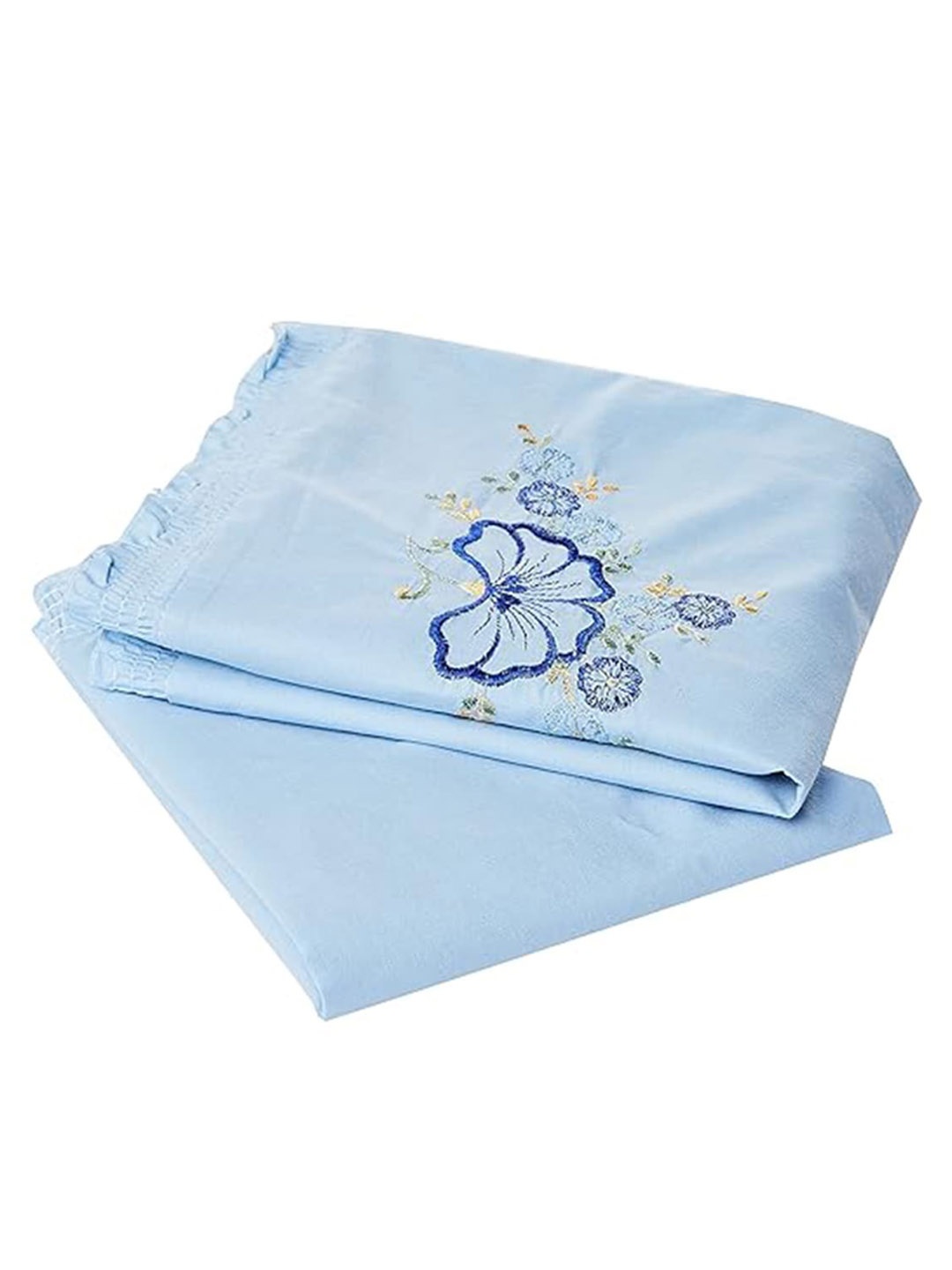 

Kuber Industries Blue 2 Pieces Embroidered Cotton Pillow Covers