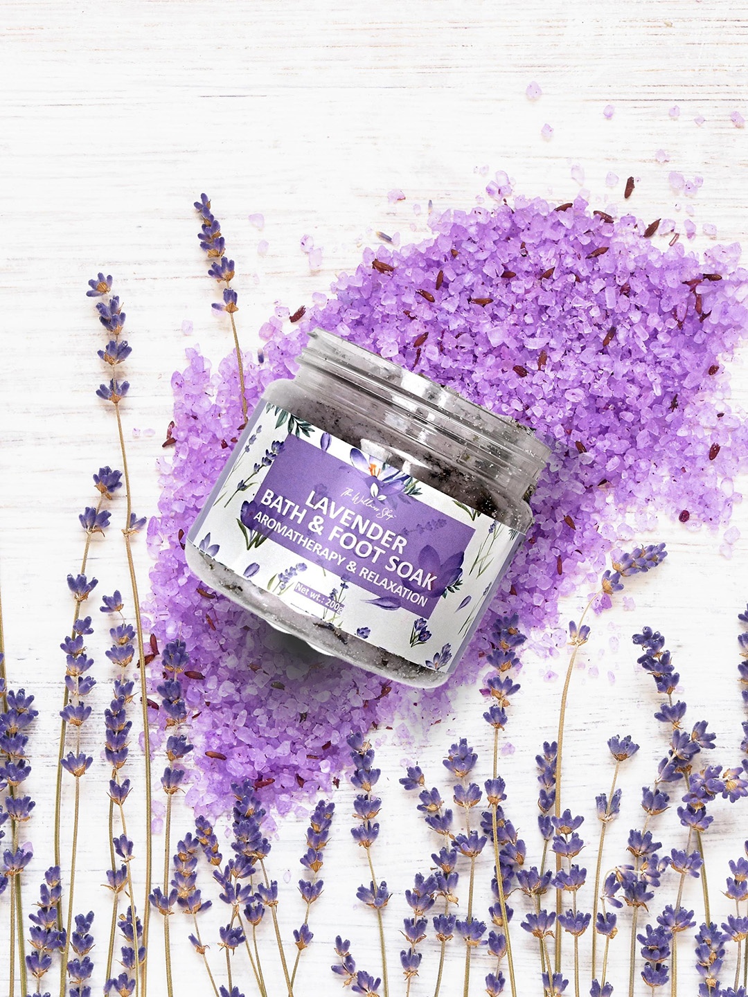 

The Wellness Shop Lavender Bath Foot Soak For Aromatherapy & Relaxation - 200g, Purple