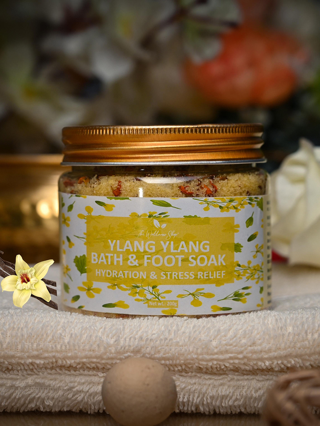 

The Wellness Shop Ylang Ylang Bath Foot Soak For Hydration & Stress Relief - 200g, Yellow