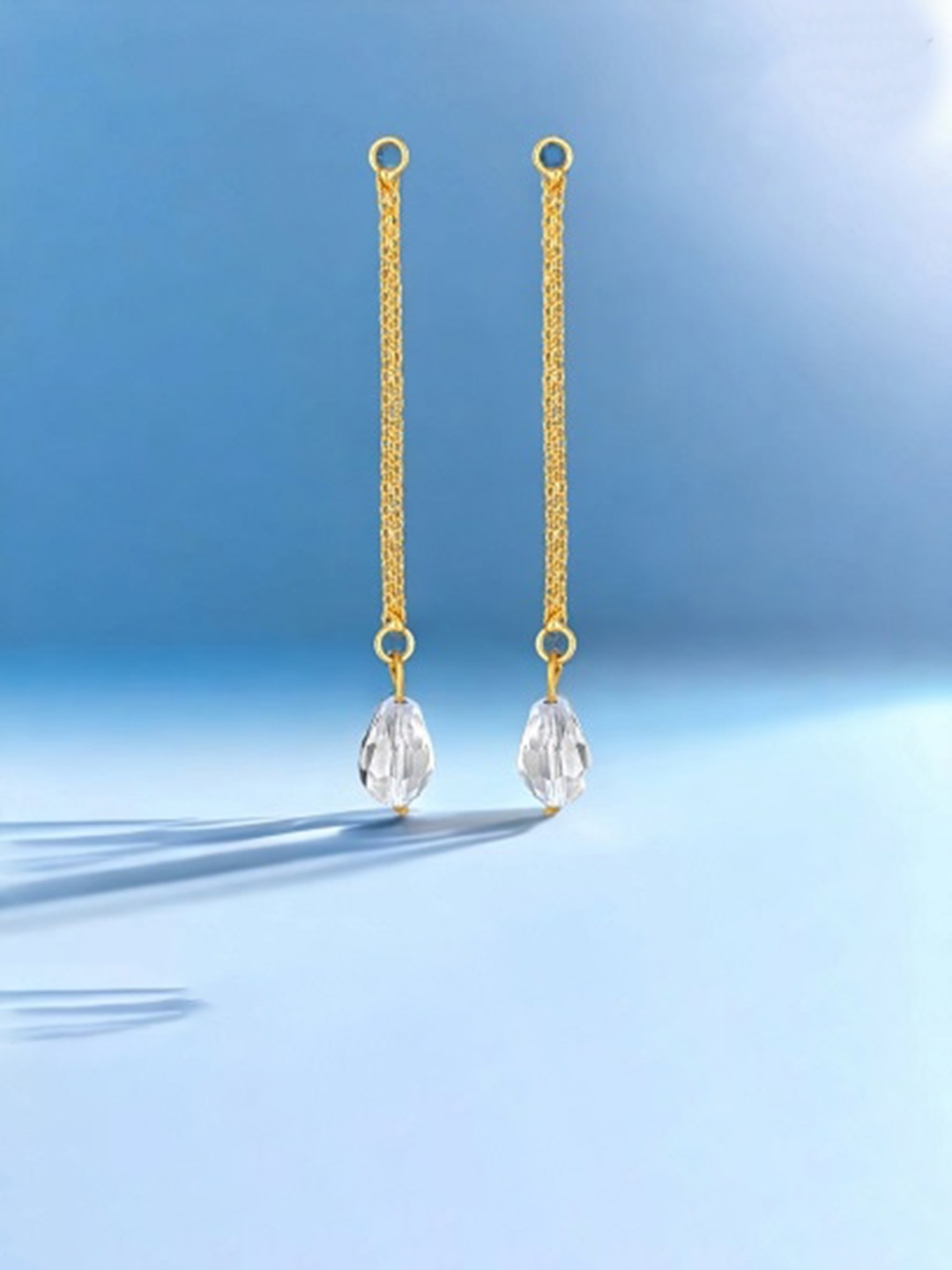 

Vighnaharta Gold Plated Stone Studded Drop Earrings