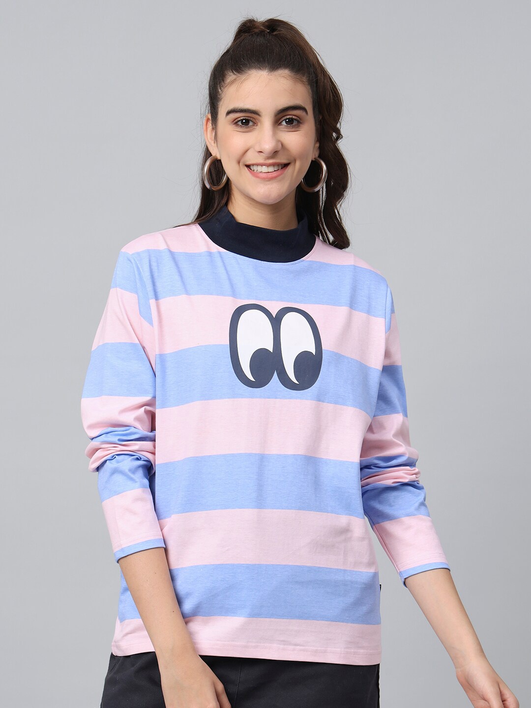 

The Dry State Striped Oversized Cotton T-shirt, Peach