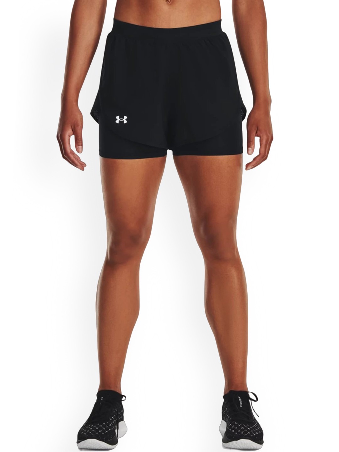 

UNDER ARMOUR Women Fly By Elite 2-in-1 Slim-Fit Sports Short, Black