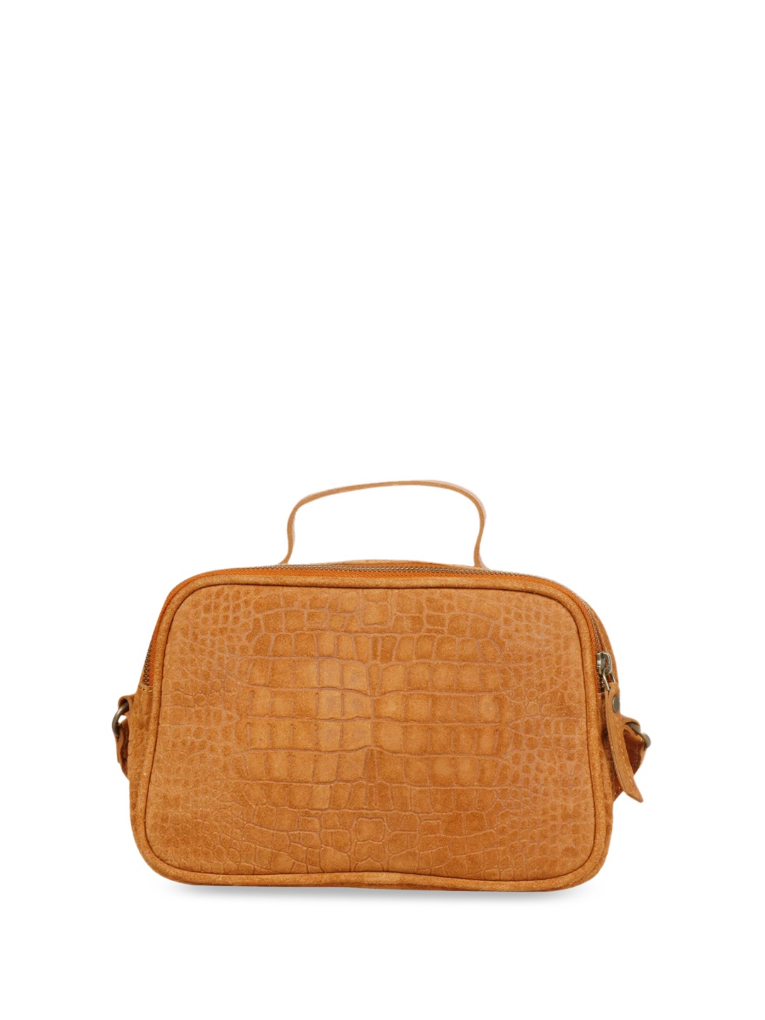 

Saint G Textured Leather Structured Handheld Bag, Tan