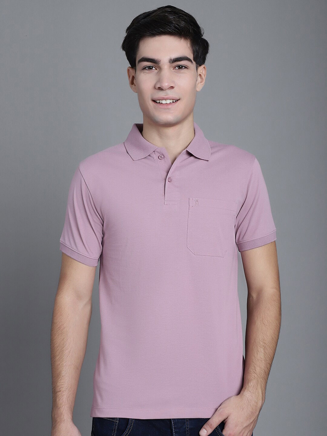 

VENITIAN Polo Collar Cotton T-shirt, Lavender