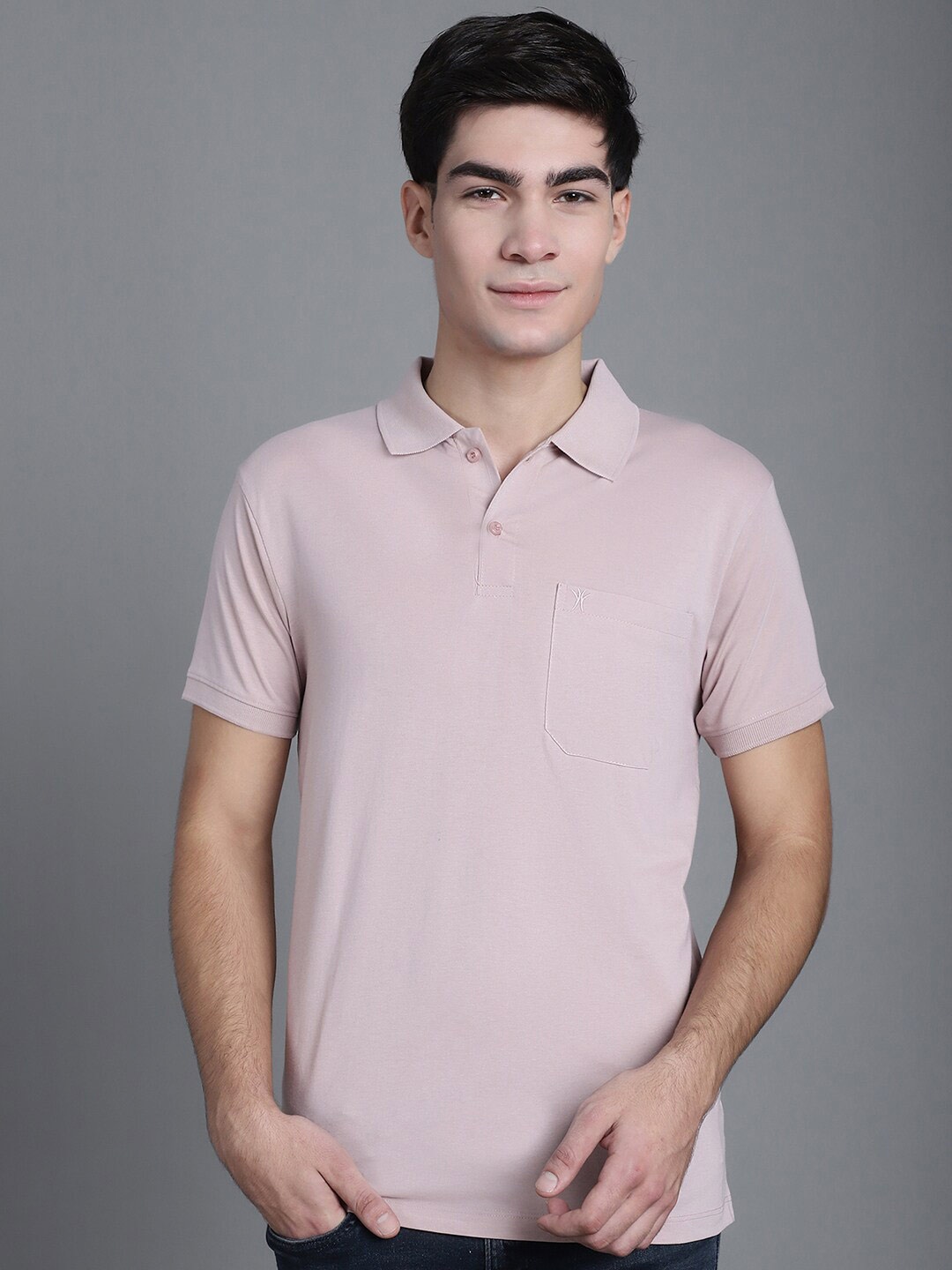 

VENITIAN Polo Collar Cotton T-shirt, Coral