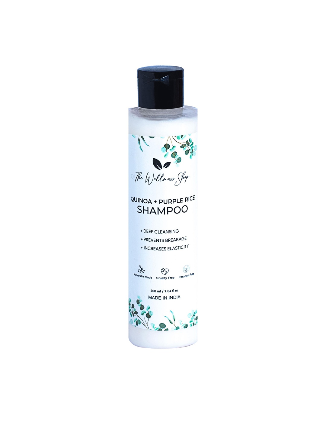 

The Wellness Shop Quinoa & Purple Rice Shampoo For Deep Cleansing & Strength - 200ml, White