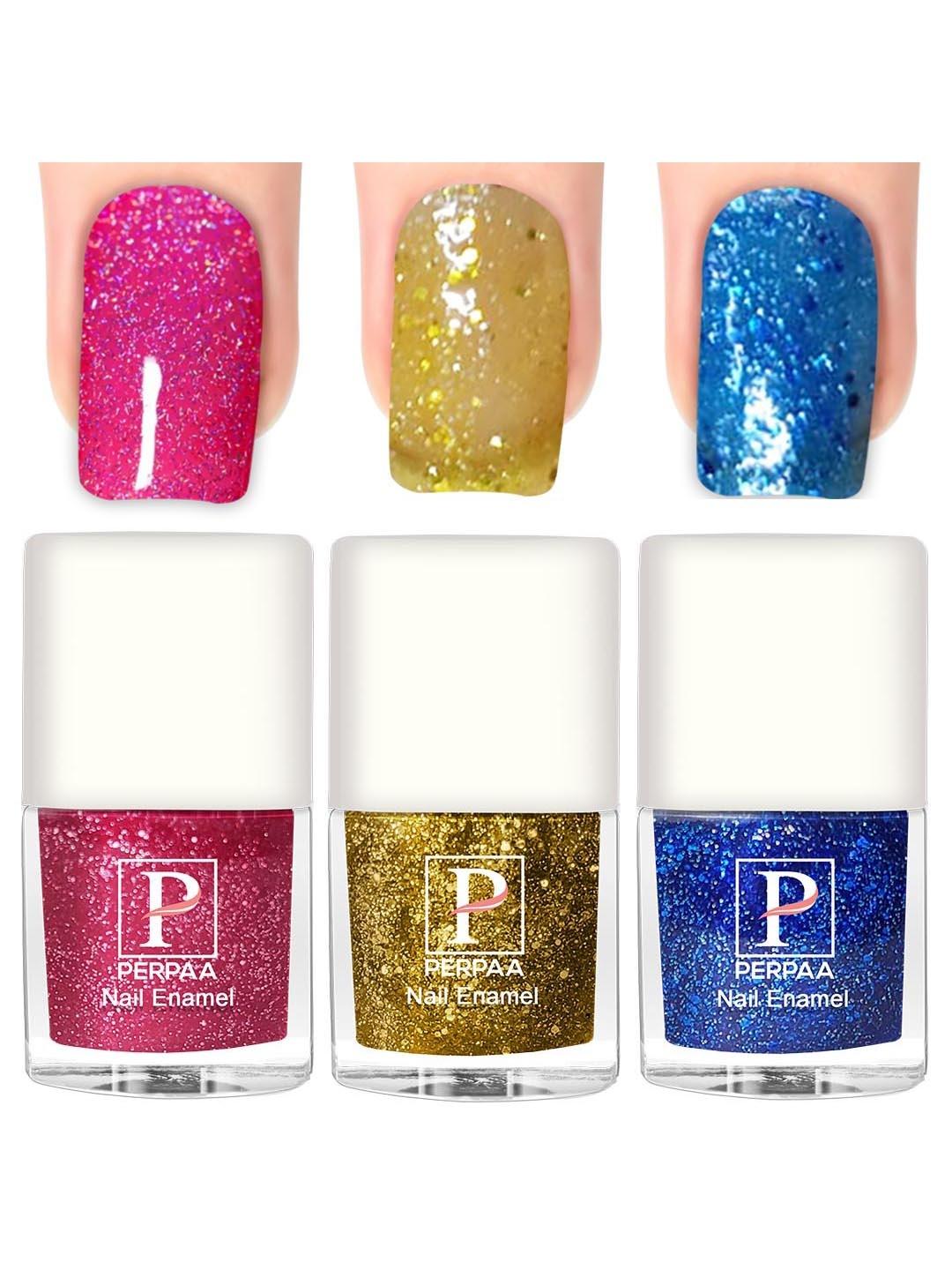 

PERPAA 3Pcs Long Lasting Gel Nail Polish - 5ml Each - Light Pink, Yellow, Turquoise