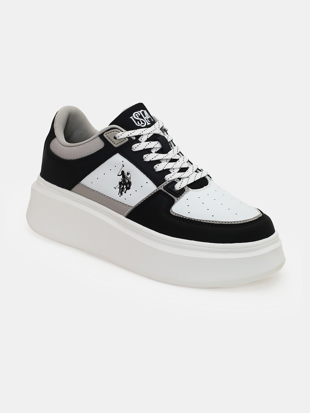 

U.S. Polo Assn. Women KAI Colourblocked Comfort Insole Flatforms, White