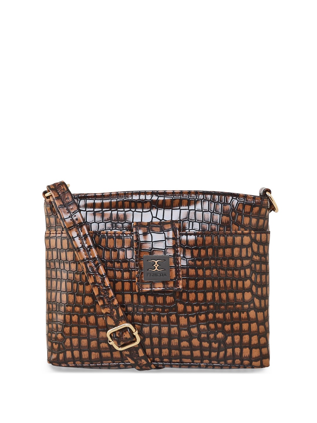 

ESBEDA Animal Textured Structured Sling Bag, Brown