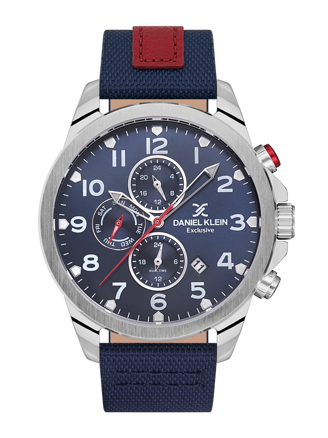 

Daniel Klein Men Leather Straps Analogue Watch DK.1.13538-2, Blue