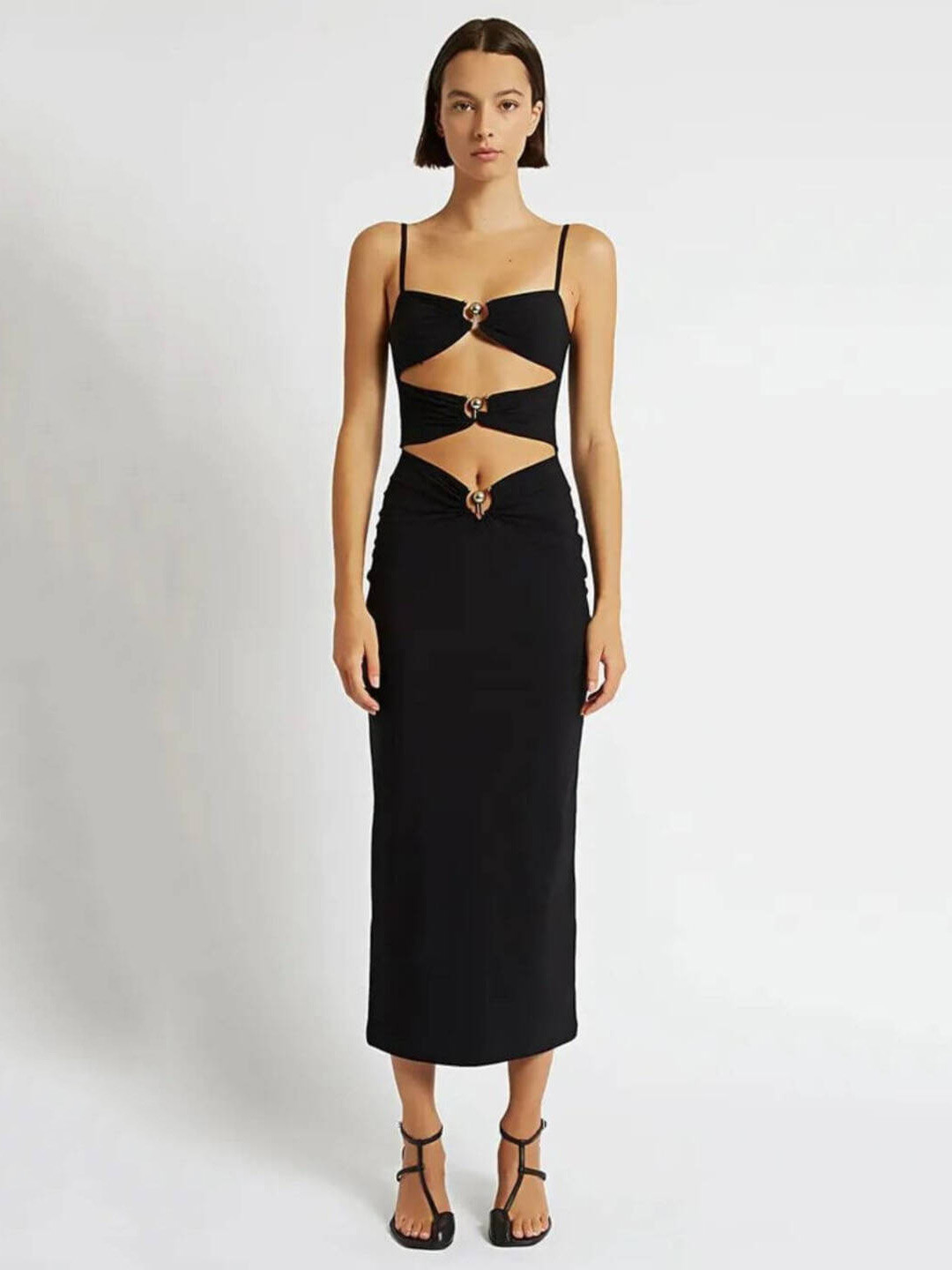 

FancyPants Sheath Midi Dress, Black