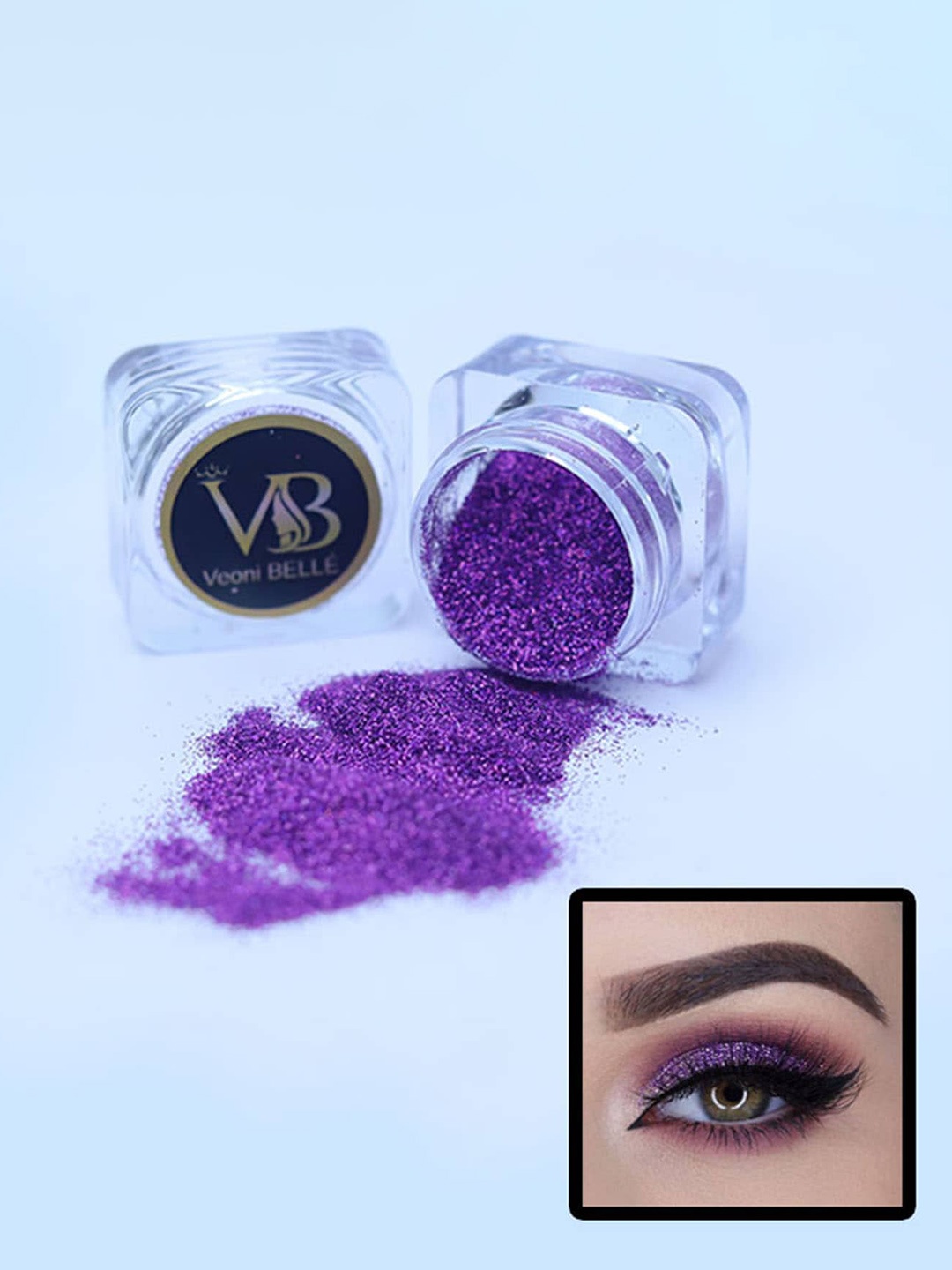 

Veoni BELLE Single Glitter Eyeshadow Shiny Glitter - 5g, Purple
