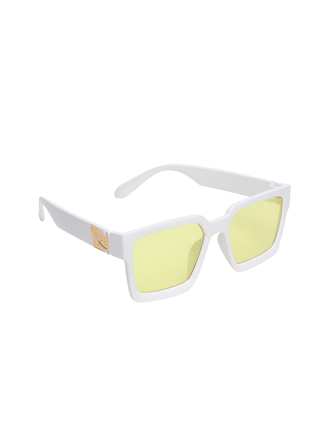 

GARTH Unisex Lens & Square Sunglasses With UV Protected Lens, Yellow
