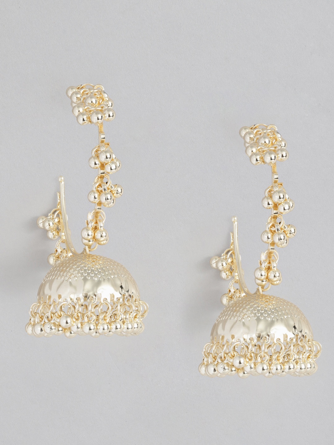 

Anouk Gold-Plated Circular Jhumkas Earrings