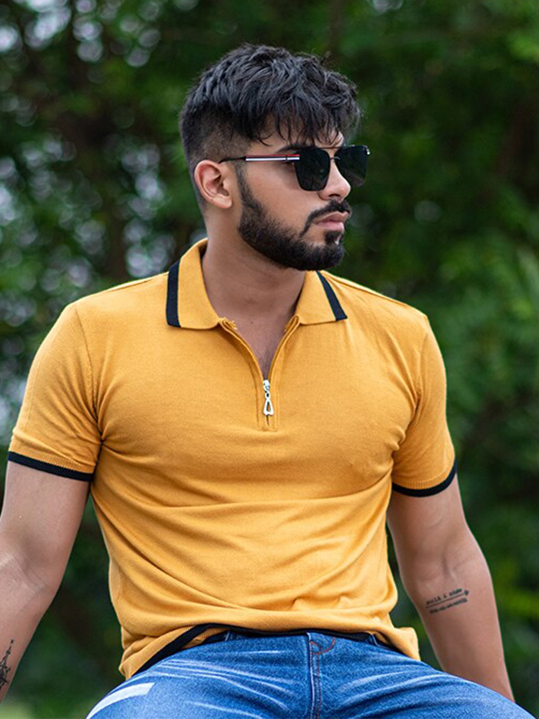 

Tistabene Polo Collar Relaxed Fit Cotton Casual T-shirt, Mustard