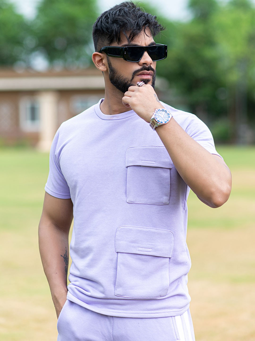 

Tistabene Round Neck Cotton T-shirt, Lavender