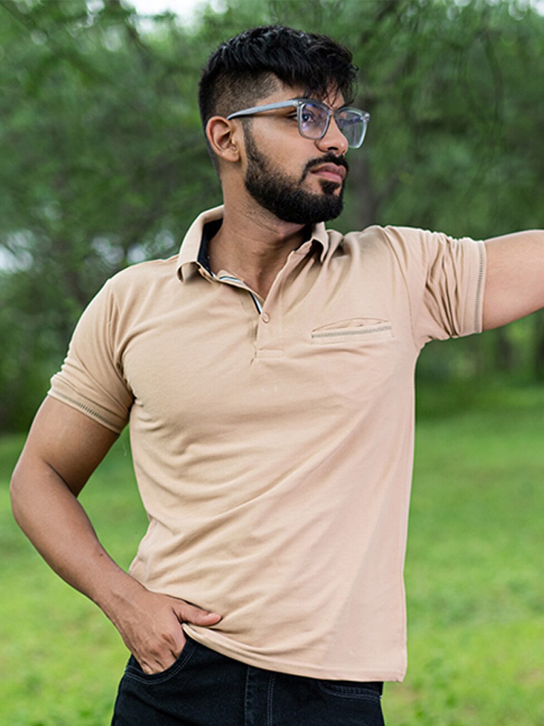 

Tistabene Polo Collar Cotton Relaxed Fit T-shirt, Brown