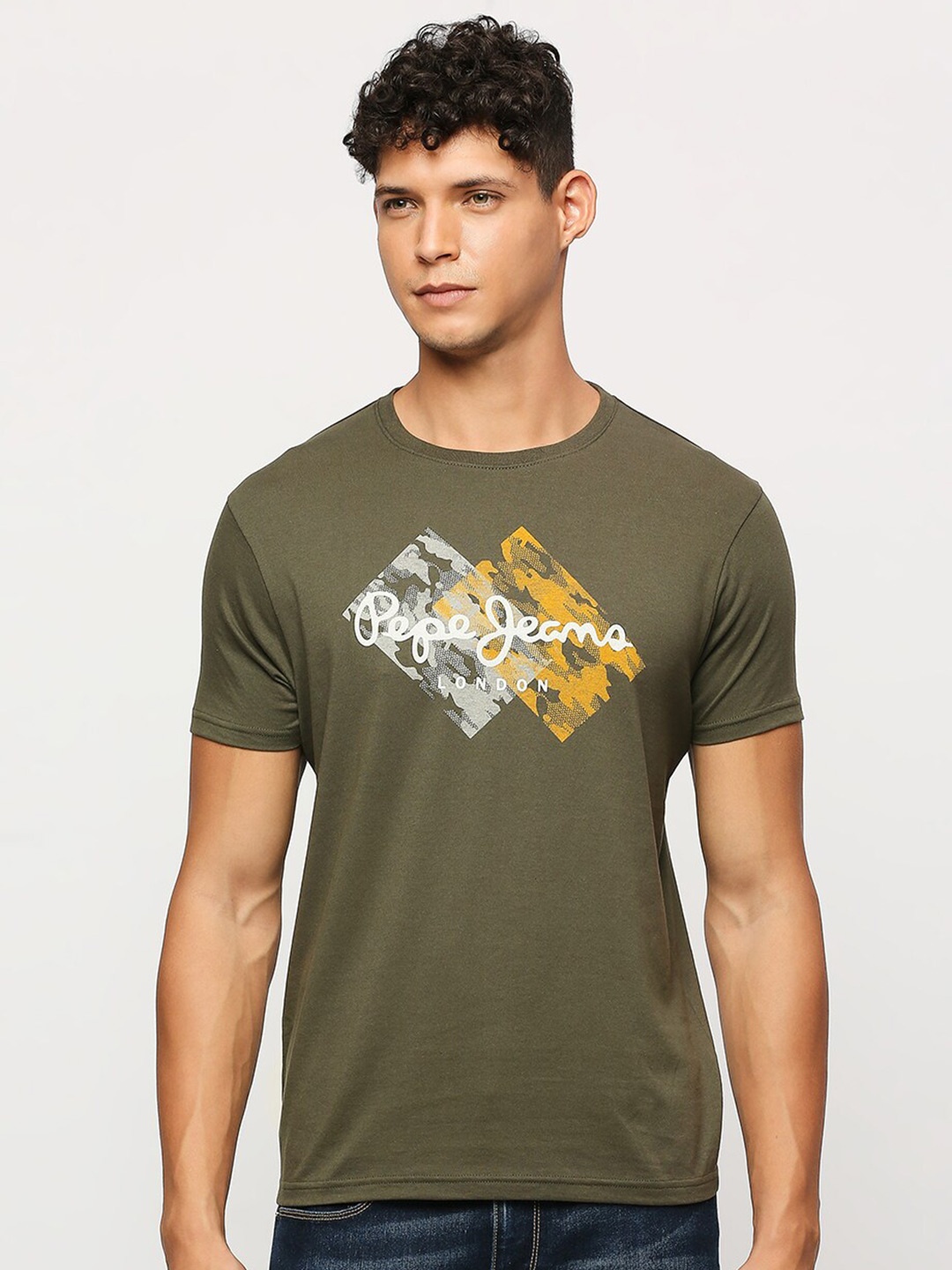 

Pepe Jeans Typography Printed Slim Fit T-shirt, Green