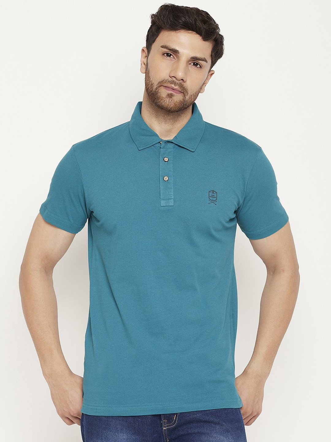 

Duke Polo Collar Cotton Slim Fit T-shirt, Blue