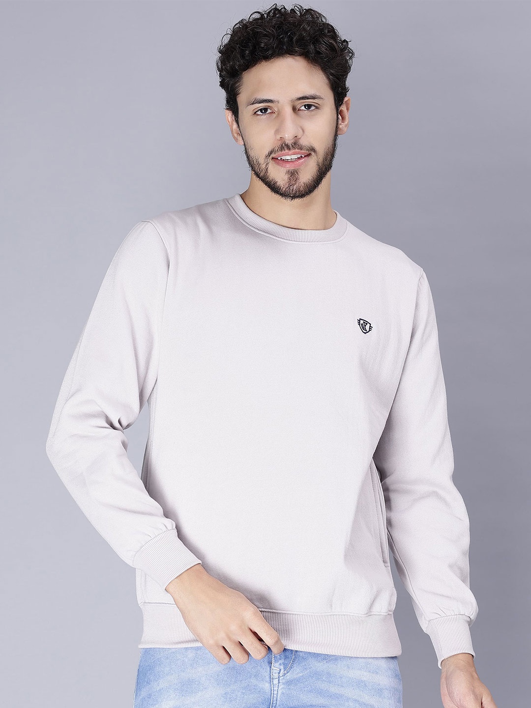 

WE PERFECT Pullover Fleece Sweatshirt, Grey