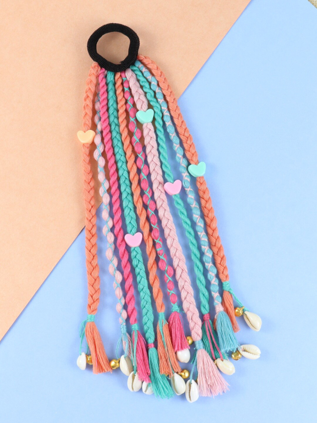 

Asthetika Kids Girls Braided Ponytail Holders, Pink