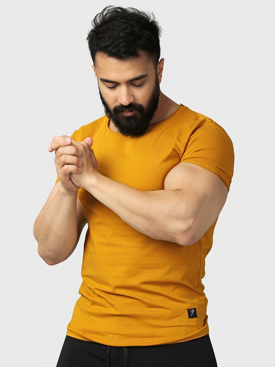 

FUAARK Anti Odour Slim Fit Sports T-shirt, Mustard