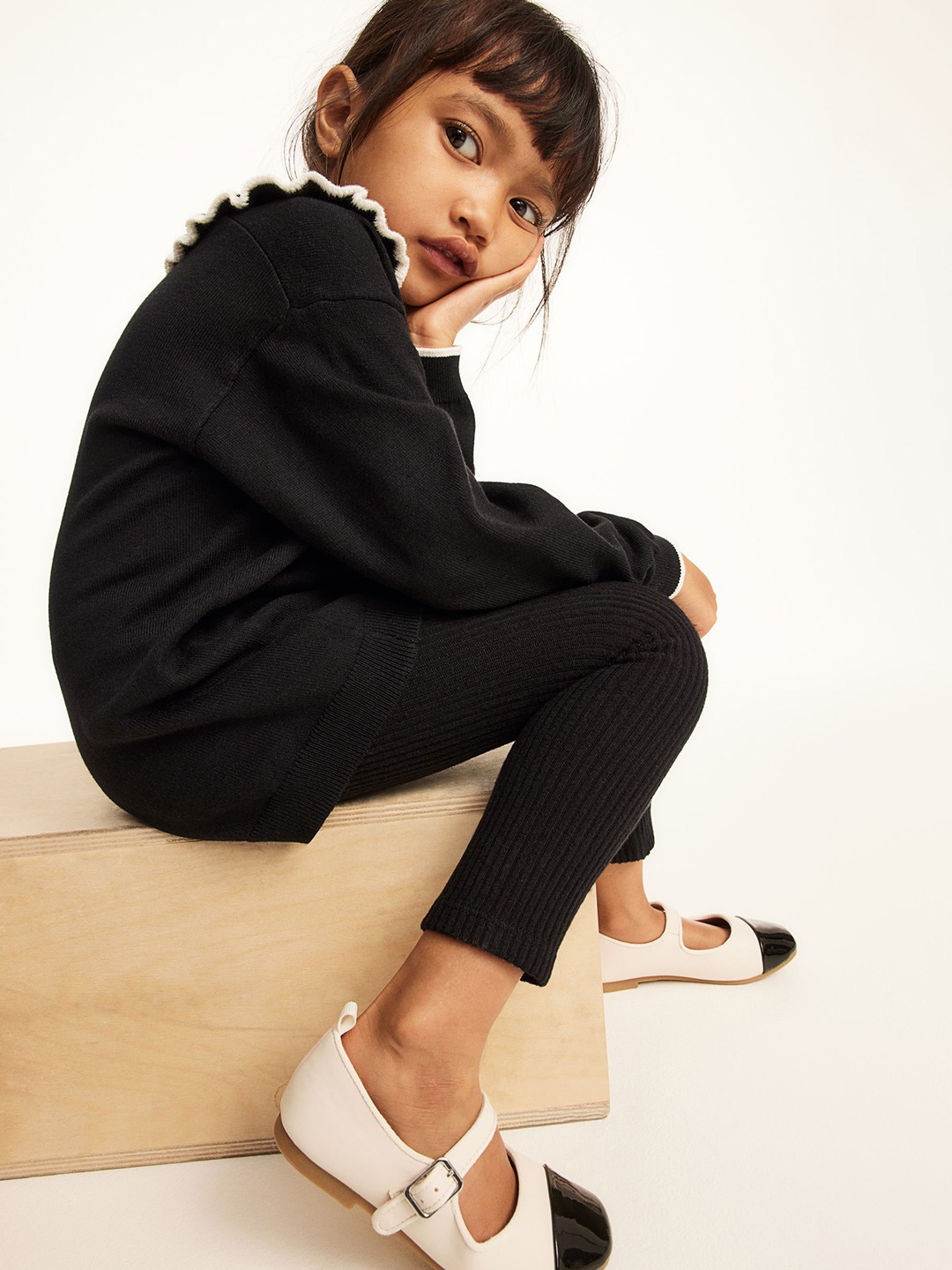 

H&M 2-Piece Knitted Set, Black