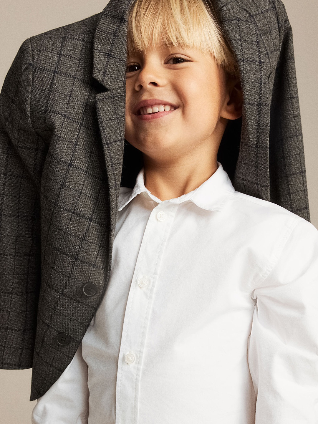 

H&M Boys Cotton Shirt, White