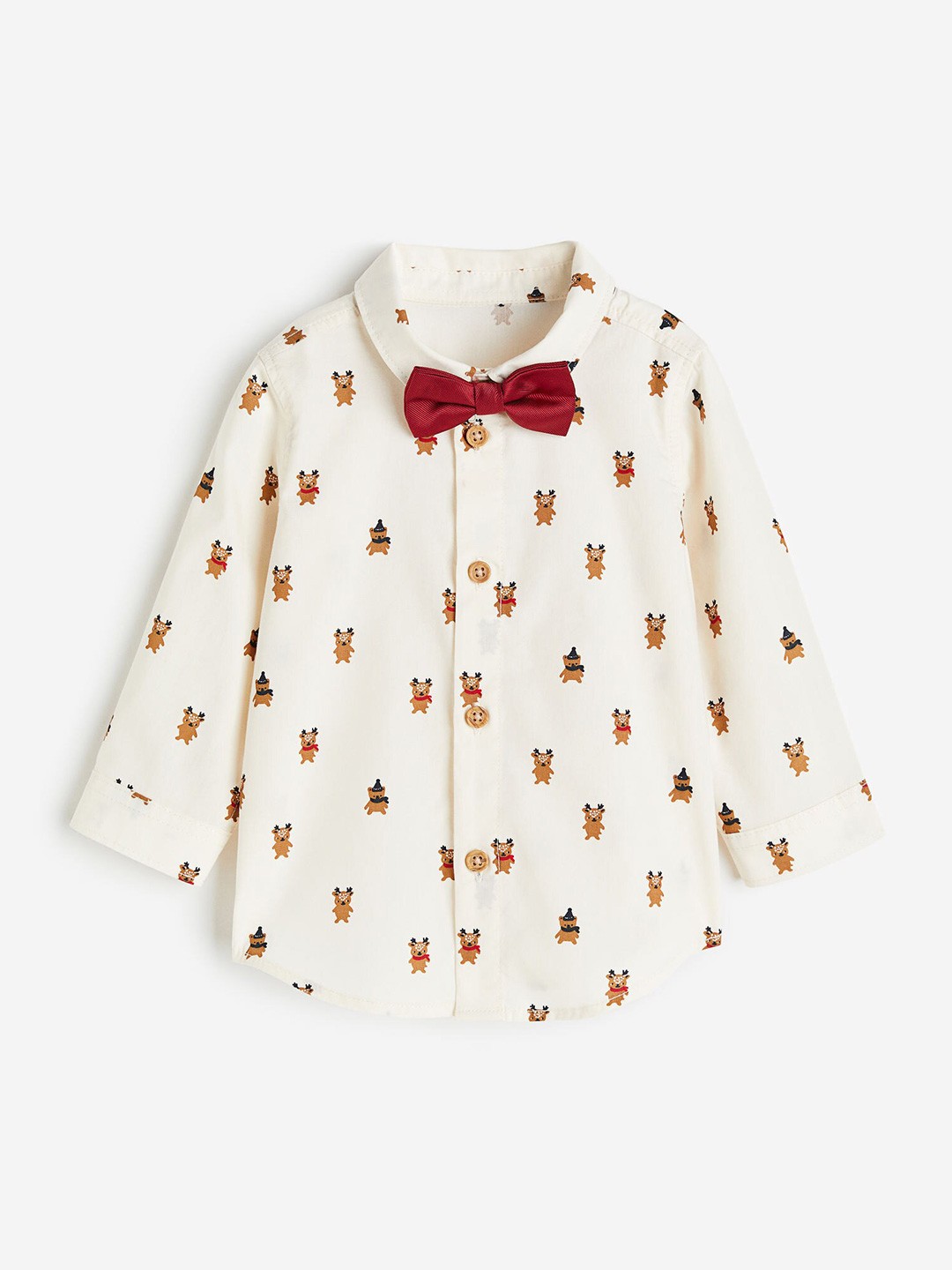 

H&M Shirt And Bow Pure Cotton Tie, White