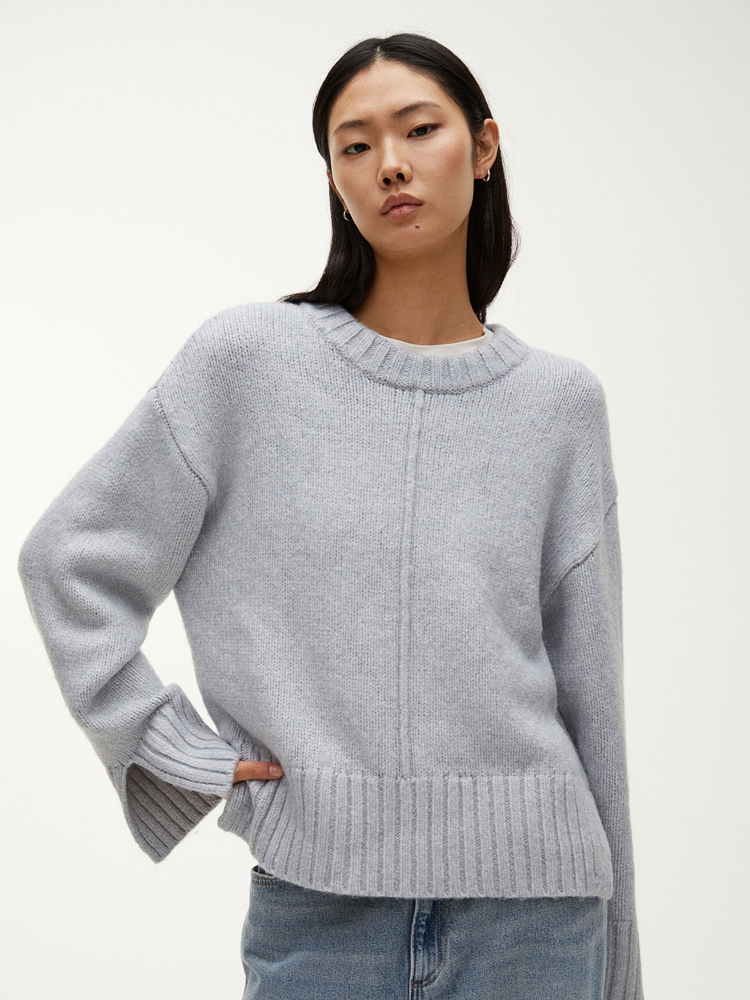 

H&M Seam-Detail Jumper, Blue